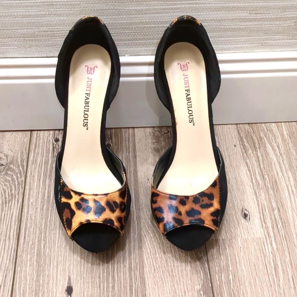 JustFab Women's Peep Toe Heels Size 6.5